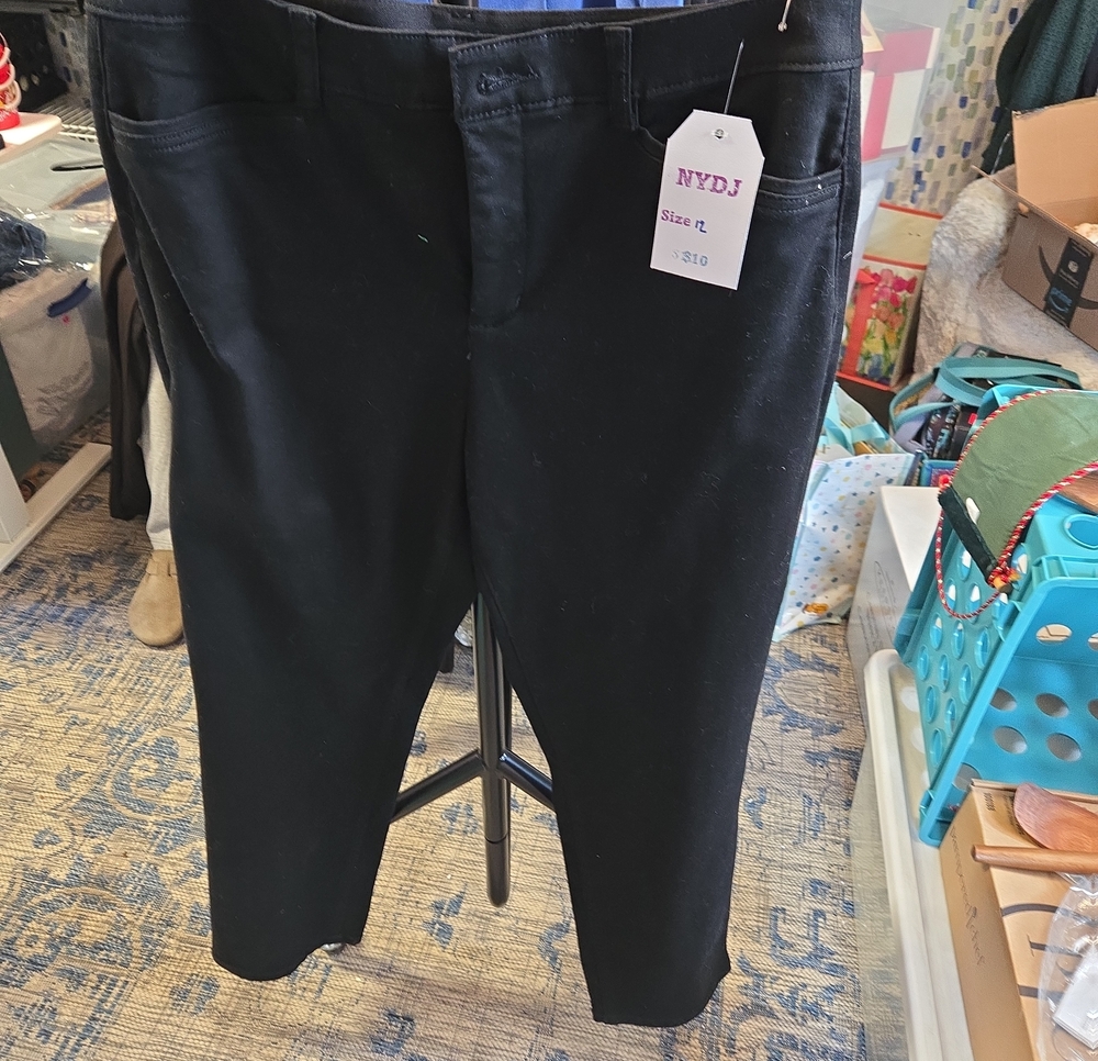 NYDJ Girls Black Pull-On Skinny Pants